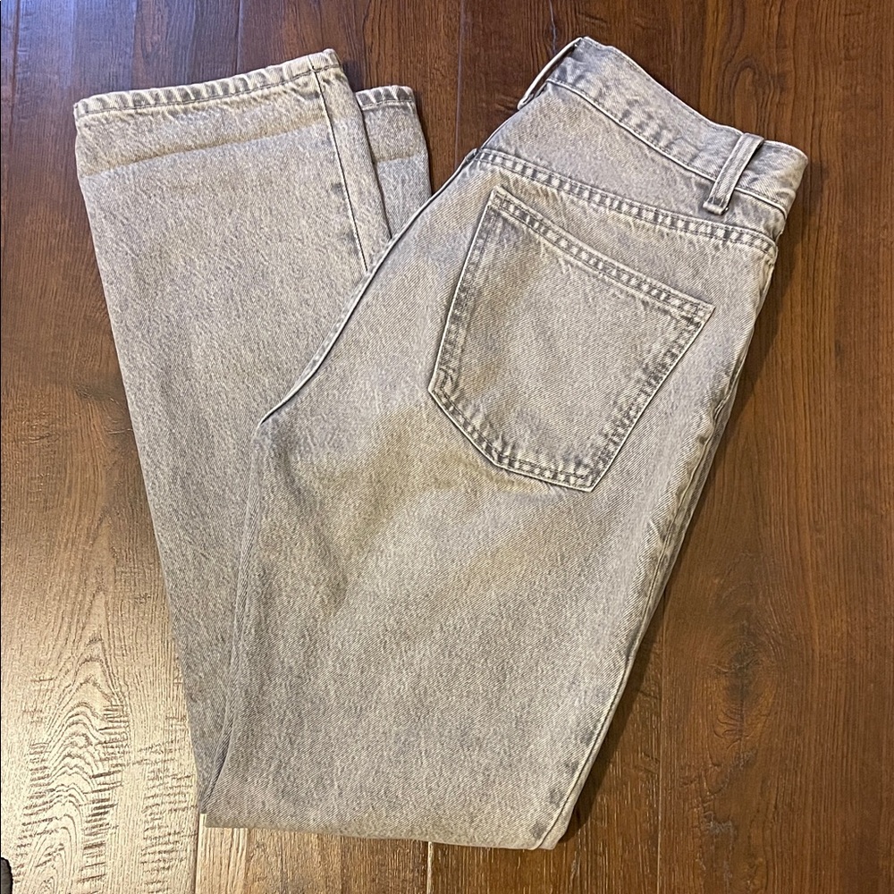 Zara Light Gray Straight Jeans